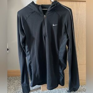 Black Nike 1/4 zip, running gear